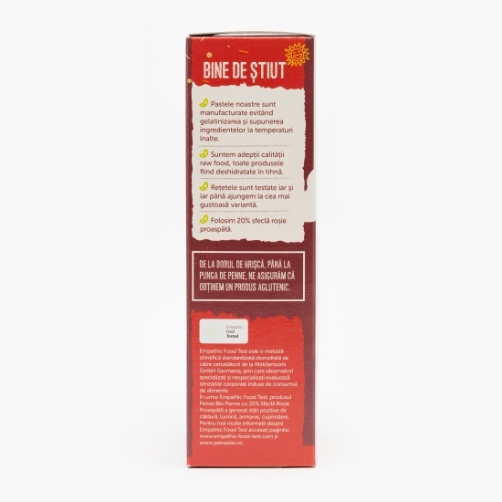 Penne ecologice cu 20% sfeclă roșie proaspătă 200g