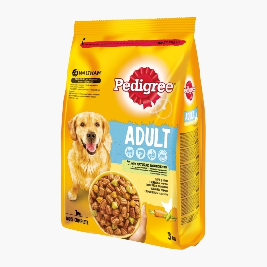 Hrană uscată pentru câini adulți, 3kg, cu pui și legume
