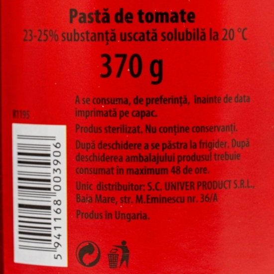 Pastă de tomate 23-25% 370g