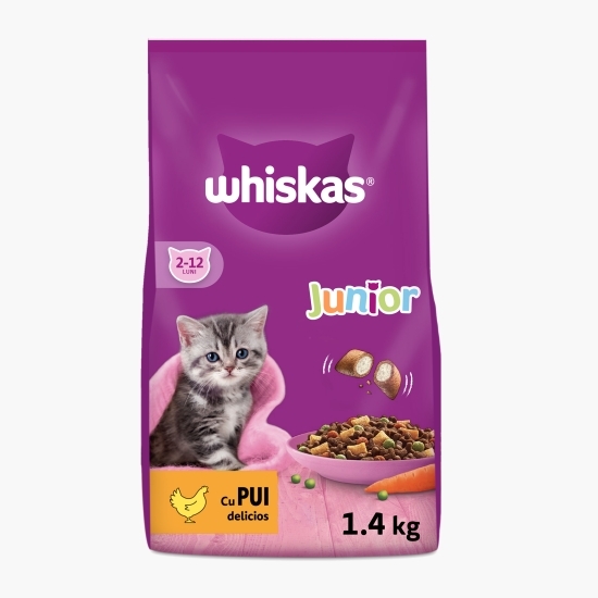 Hrană uscată pentru pisici junior, 1.4kg, cu pui