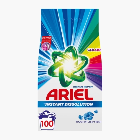 Detergent de rufe pudră Touch of Lenor Fresh Color, 100 spălări, 7.5kg