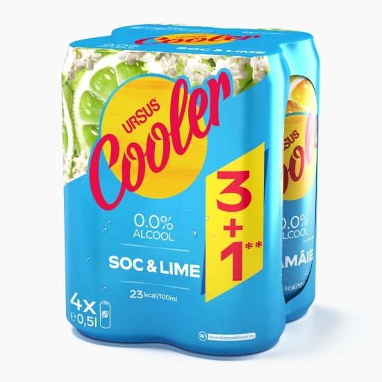 Bere fără alcool cu aromă de soc și lime 0.5l