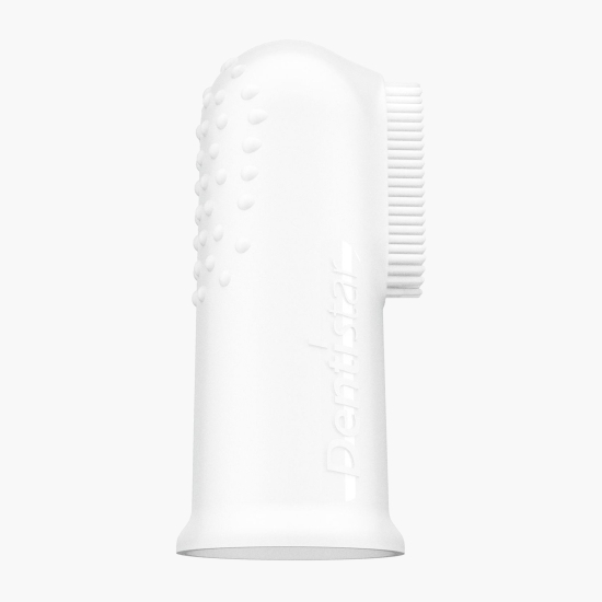 Set pastă de dinți pentru copii fără fluor bio 30ml + degetar moale din silicon, +3 luni 