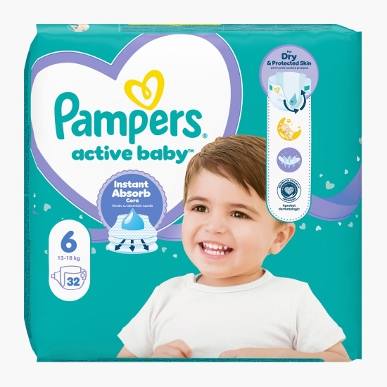 Scutece Active Baby, mărimea 6, 13-18kg, 32 buc