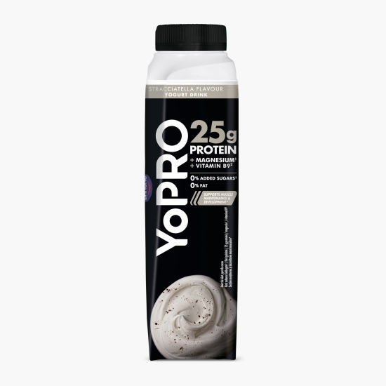 Iaurt de băut cu gust de cacao, bogat în proteine, fără zahăr adăugat, 0.5% grăsime, 300g