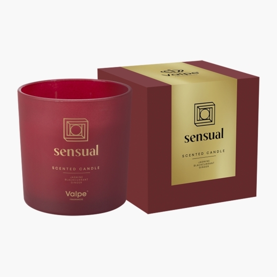Lumânare parfumată în pahar mat Roșu - Sensual