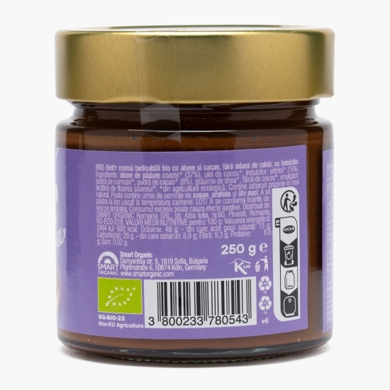 Cremă eco de alune și cacao, fără zahăr adăugat, 250g
