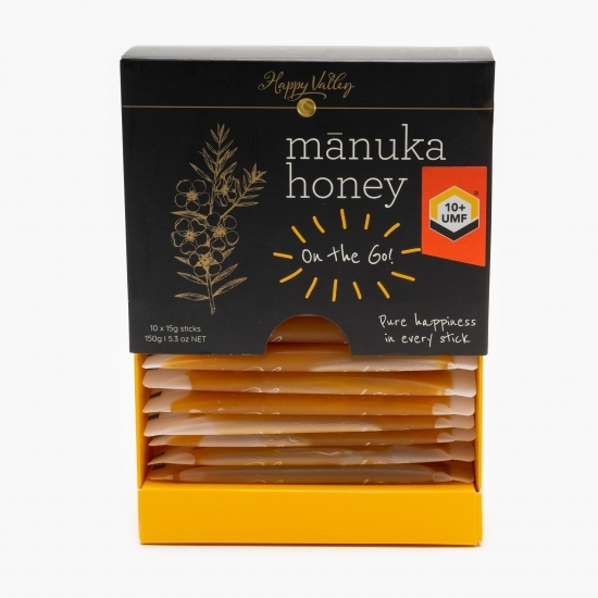 Pliculețe cu miere Manuka (MGO 263) UMF 10+ On-the-Go 10x15g