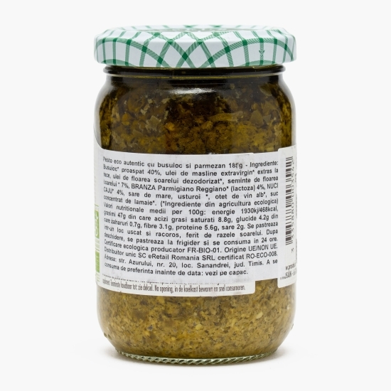 Pesto eco autentic cu busuioc si parmezan 185g