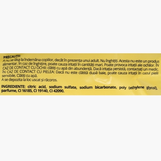 Bombe de baie efervescente pentru copii cu parfum de fructe exotice, +5 ani, 3 buc/pungă