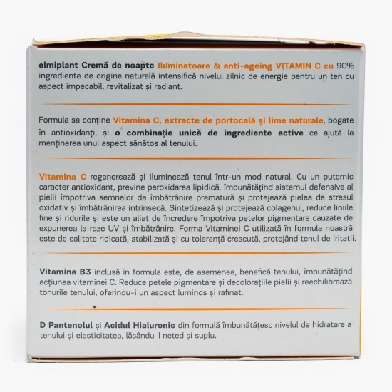Cremă de noapte Iluminatoare&Anti-Ageing, cu vitamina C, 50ml