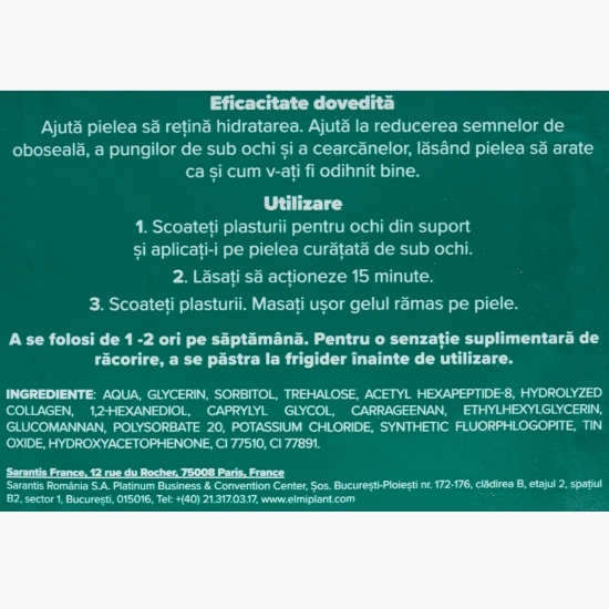 Mască hidrogel pentru ochi Collagen, 1 pereche