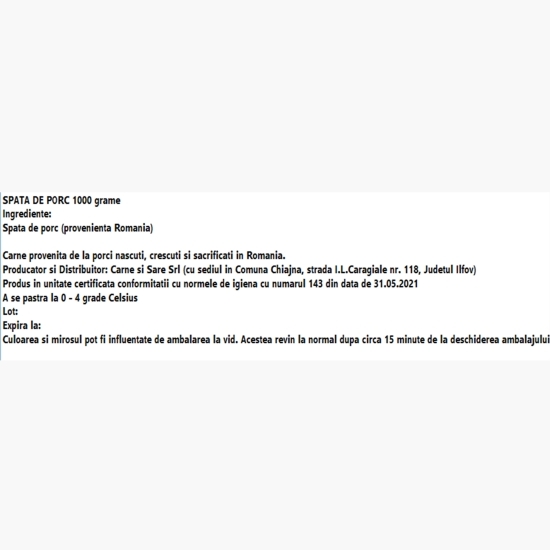 Spată de porc 1kg
