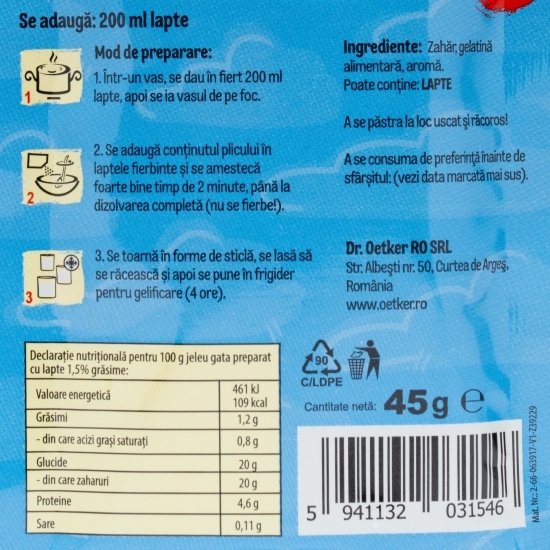 Mix pentru jeleu alb 45g