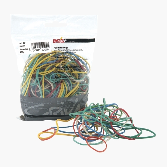 Benzi de cauciuc multicolore 100g
