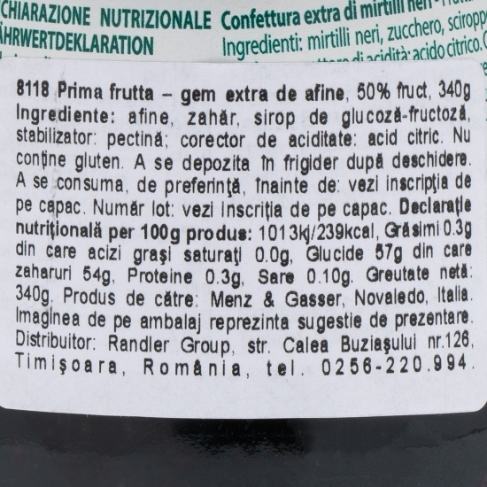 Gem extra de afine 50% fruct 340g