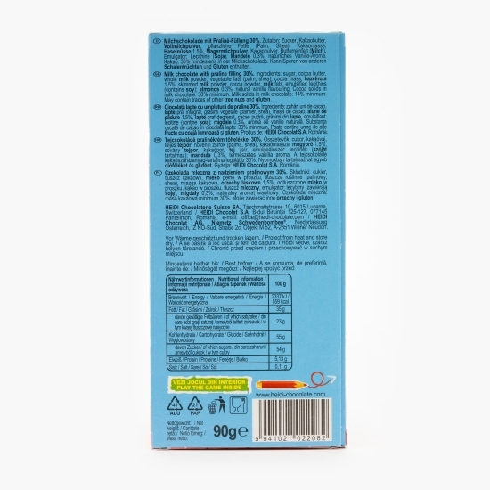 Ciocolată lapte cu umplutură de praline Dessert Floppy 90g