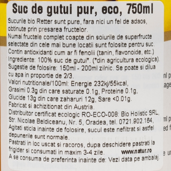 Suc de gutui pur eco 0.75l