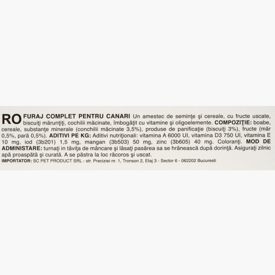 Hrană pentru canari Grandmix Canar 400g
