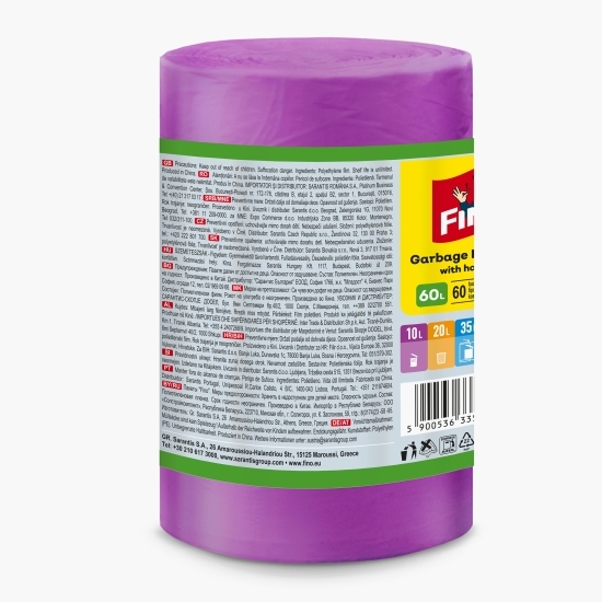 Saci menajeri cu mânere 60l, 60 buc