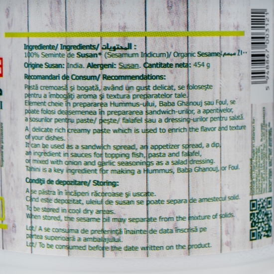 Pastă de susan eco 454g