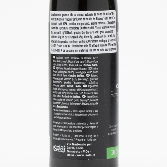 Cremă balsamică gourmet eco cu aromă naturală de fructe de pădure 180g