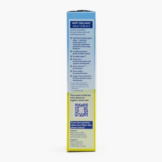 Lapte & Cereale eco - fructe cu iaurt, fără zahăr adăugat, +8 luni, 250g