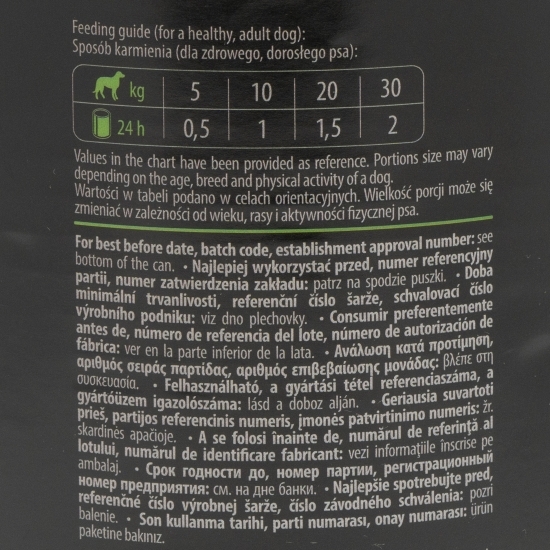 Hrană umedă pentru câini, 800g, carne de vânat și dovleac