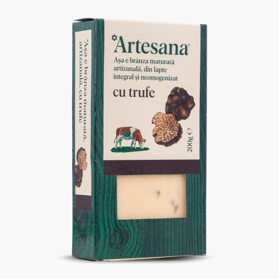 Brânză maturată din lapte de vacă cu trufe negre 200g