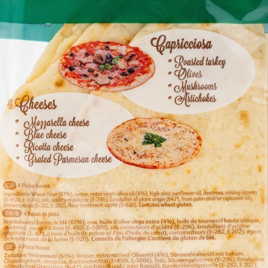 Blat pizza subțire și crocant, 4 buc, 320g
