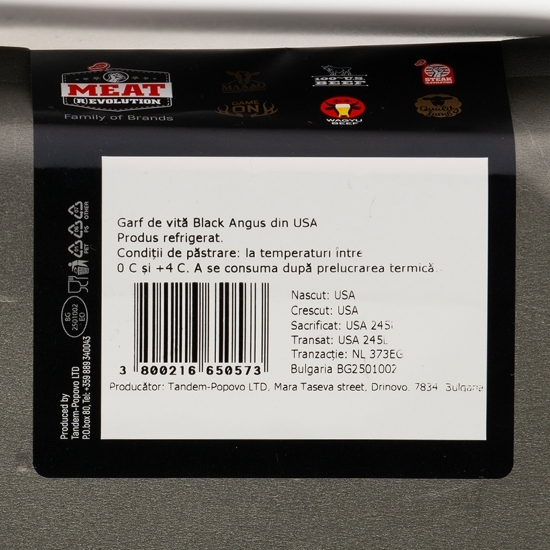 BBQ steak de Black Angus din SUA, maturat 30 zile 300g