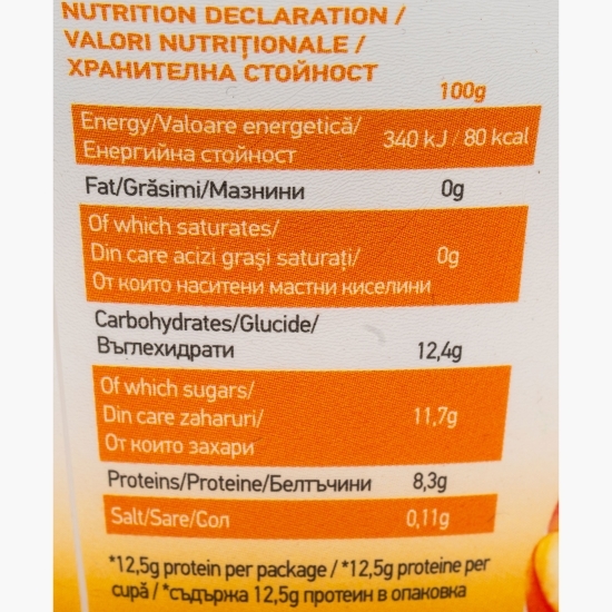 Iaurt grecesc cu piersici, 0% grăsime, 150g