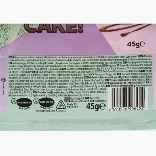 Prăjitură cu cremă de cacao și glazură de cacao 45g