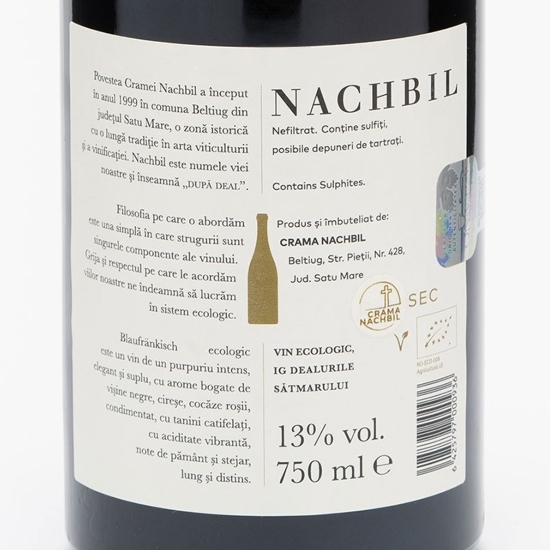 Vin roșu sec eco Blaufränkisch, 13%, 0.75l