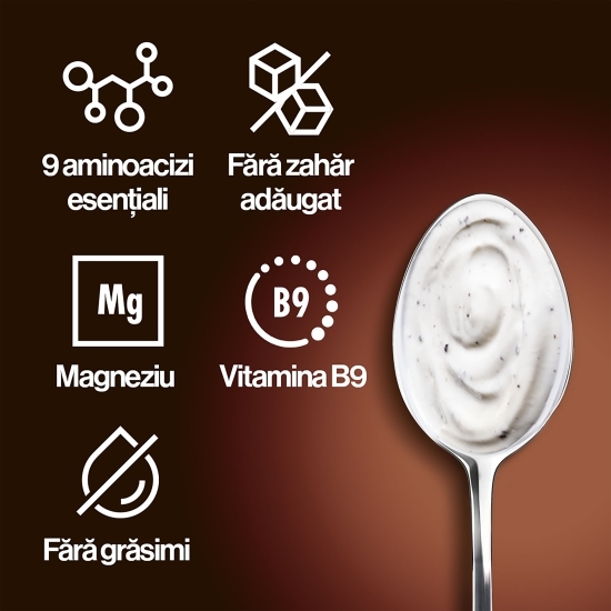 Produs lactat fermentat cu stracciatella, bogat în proteine, fără zahăr adăugat 160g