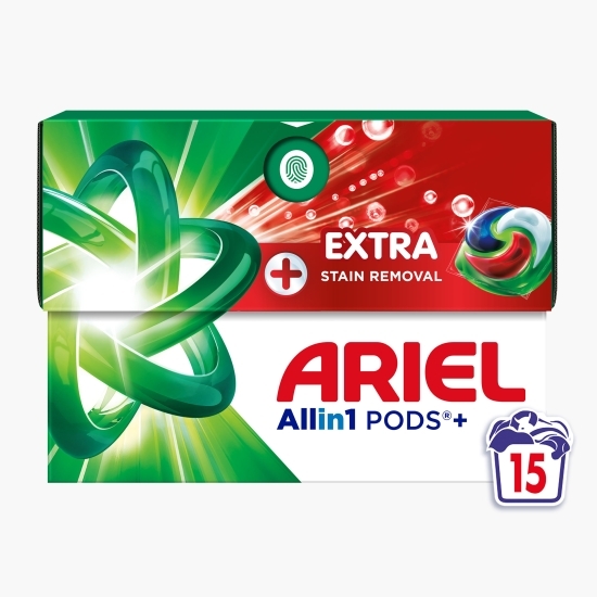 Detergent de rufe capsule All-in-One Plus Extra Stain Removal, 15 spălări, 15 buc