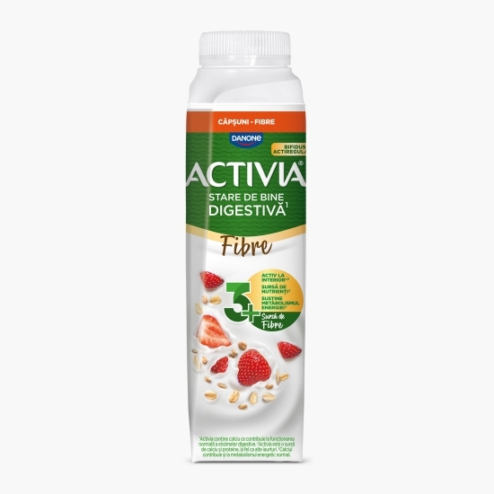 Iaurt de băut cu căpșuni și grâu integral 320g