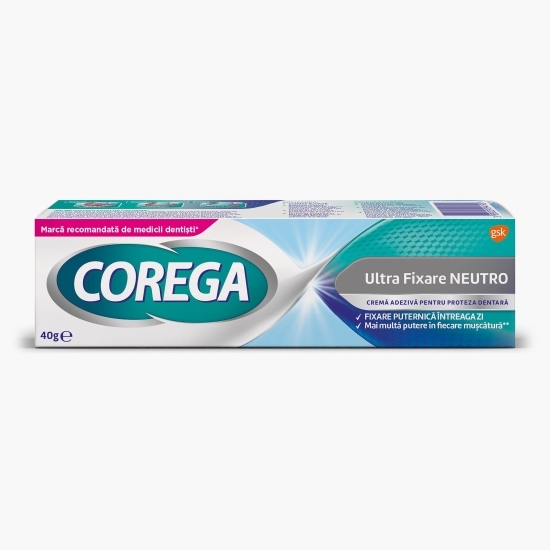 Cremă adezivă pentru proteza dentară, Ultra Fixare Neutro, 40g