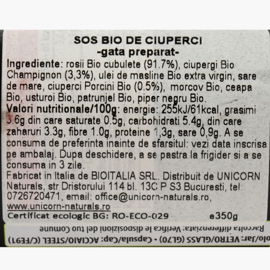 Sos de ciuperci eco 350g