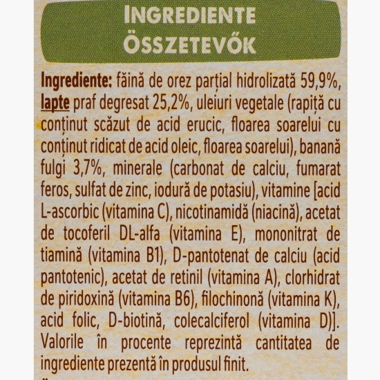 Cereale din orez cu banană, +6 luni, 200g