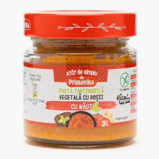 Pastă tartinabilă vegetală cu roșii cu năut 160g