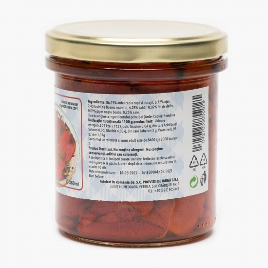 Ardei capia copți în oțet 360ml