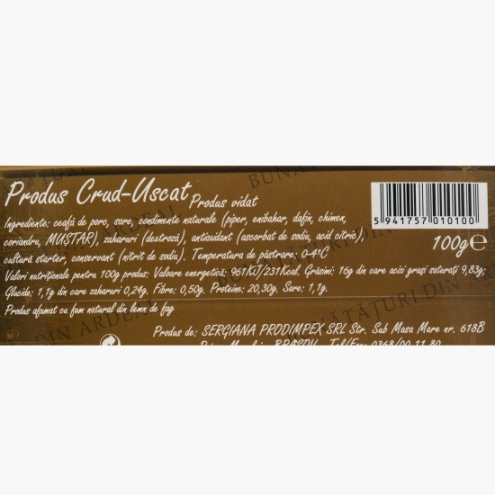 Ceafă crud-uscată, feliată 100g