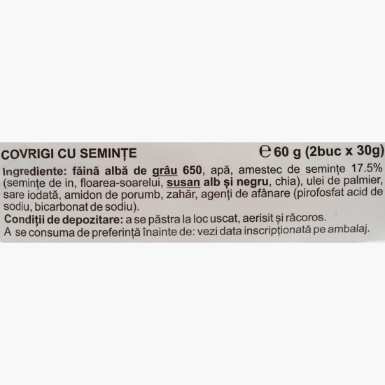 Covrigi cu semințe 2x30g