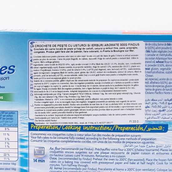 Crochete pește cu usturoi, ierburi 300g