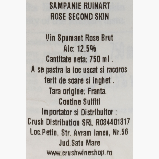Șampanie rose brut Second Skin, 12.5%, 0.75l