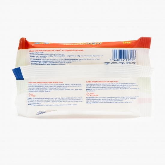 Șervețele umede antibacteriene junior 15buc