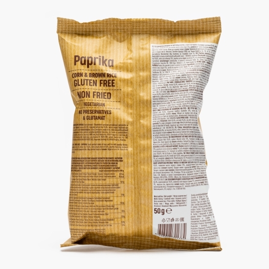 Chipsuri din porumb și orez cu ardei iute, fără gluten 50g
