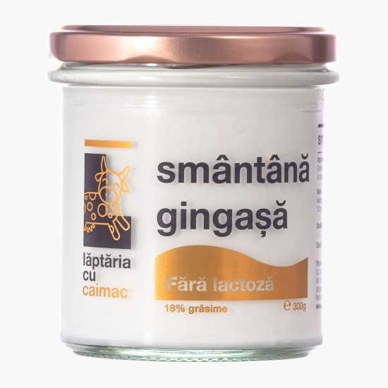 Smântână gingașă fără lactoză, 18% grăsime, 300g