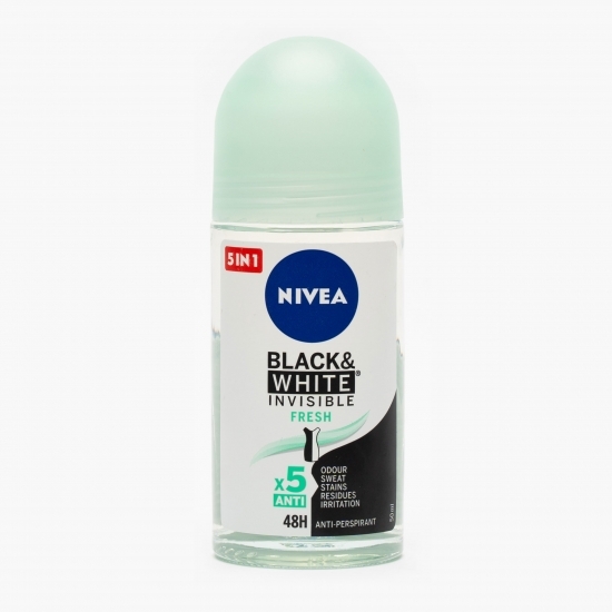 Deodorant antiperspirant roll-on Black&White Invisible Fresh 50ml